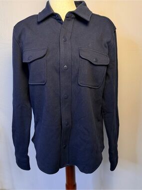 Legend London Mens Casual Button-Down over Shirt - Navy NWT, small snap buttons